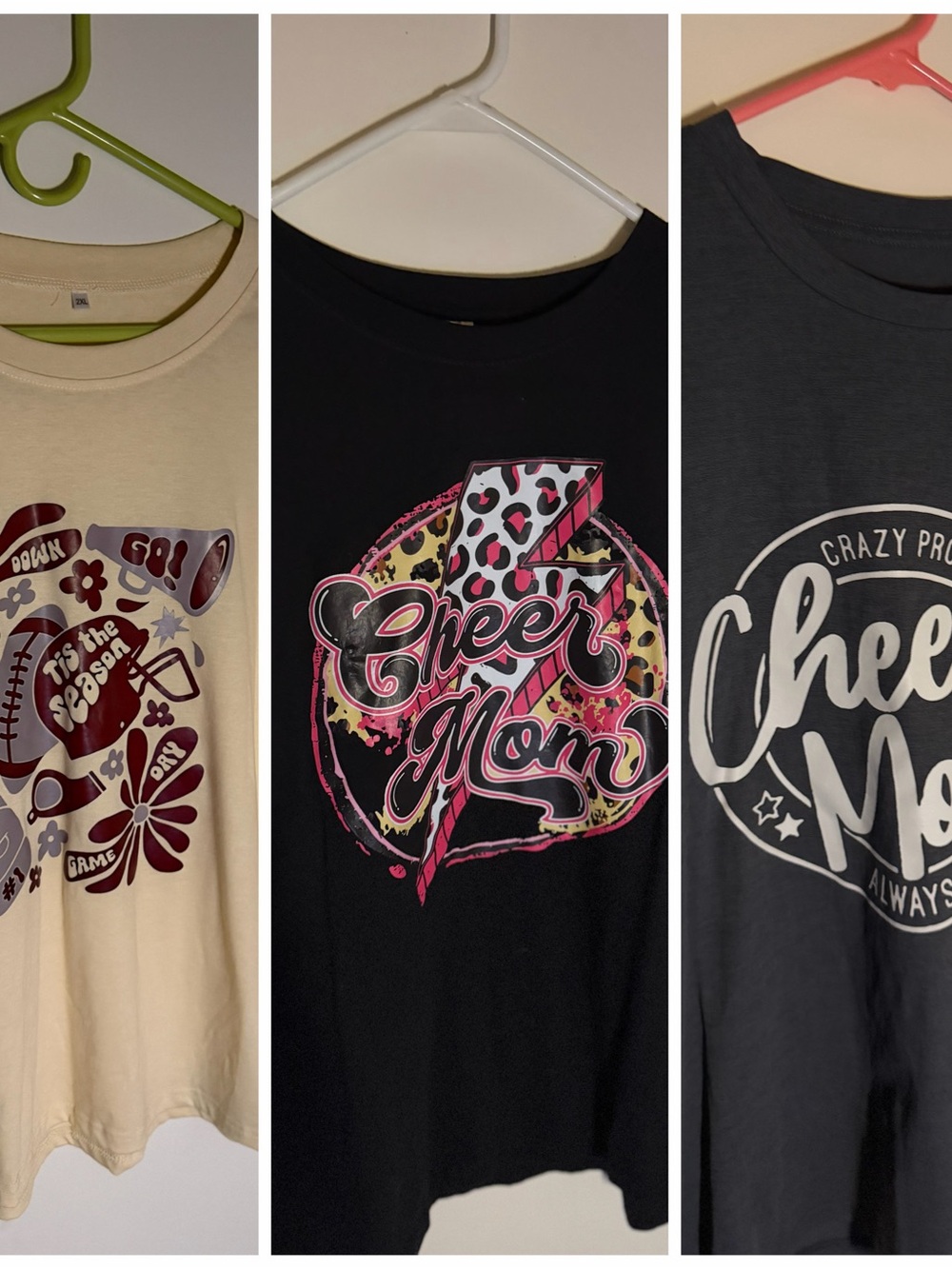Kids Cheer Mom Short Sleeve Tee - Black & Pink Graphic